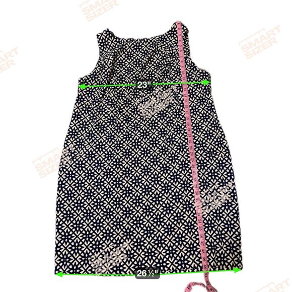 Alyx Shift Dress 24W Black Cream Taupe Print Sleeveless Business Casual Chic - Picture 4 of 7